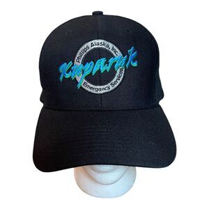 Hat Kaparuk Philips Alaska EMS Men's‎ Baseball Cap Black Blue Logo L Embroidered